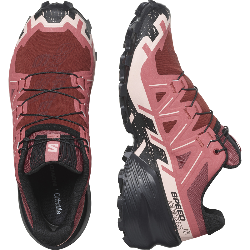 Salomon Womens Speedcross 6 Cow Hide/Black/English Rose-1